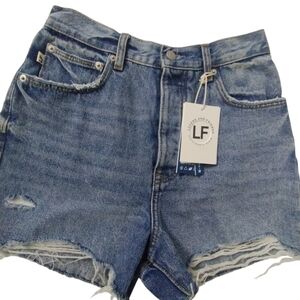 Lovers And Friends Women's Super High Rise Cut Off Shorts size‎ 27 Distressed